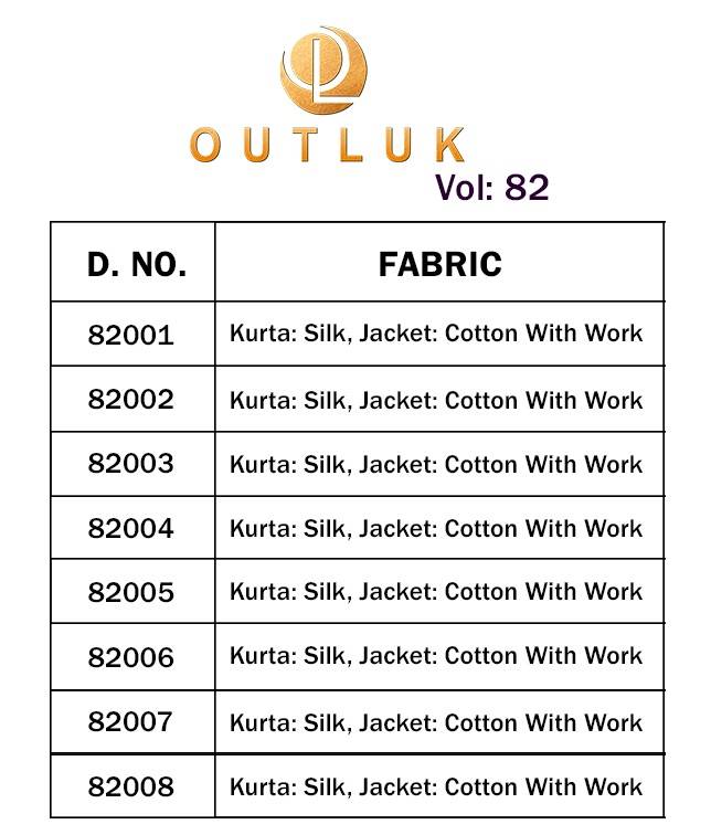 Outluk Vol 82 Ethnic Wear Wholesale Kurta Pajama With Jacket Collection
